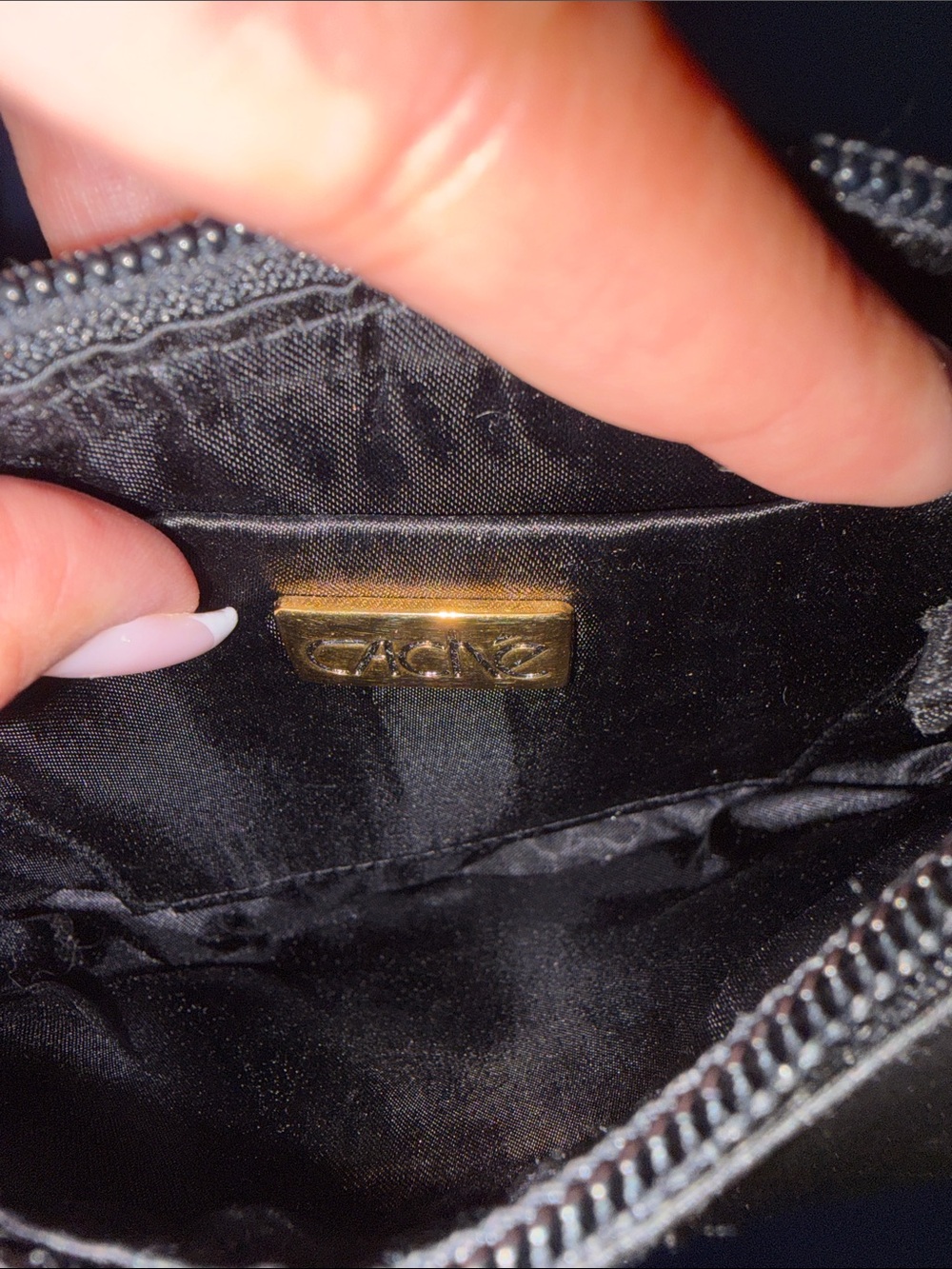 Cache - Y2K Black Mini Rhinestone Handbag - Picture 9 of 13